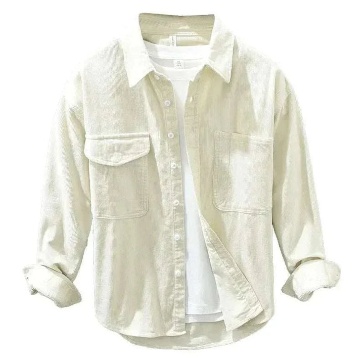 Chemise de printemps en velours côtelé de coton