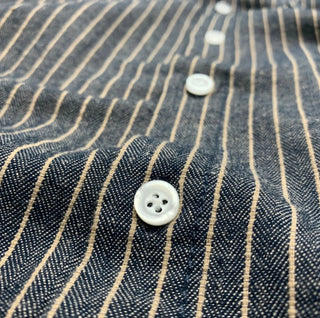 Chemise rayée en coton et lin à manches longues