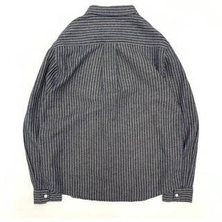 Chemise rayée en coton et lin à manches longues