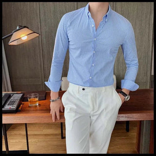Chemise à carreaux en coton à manches longues