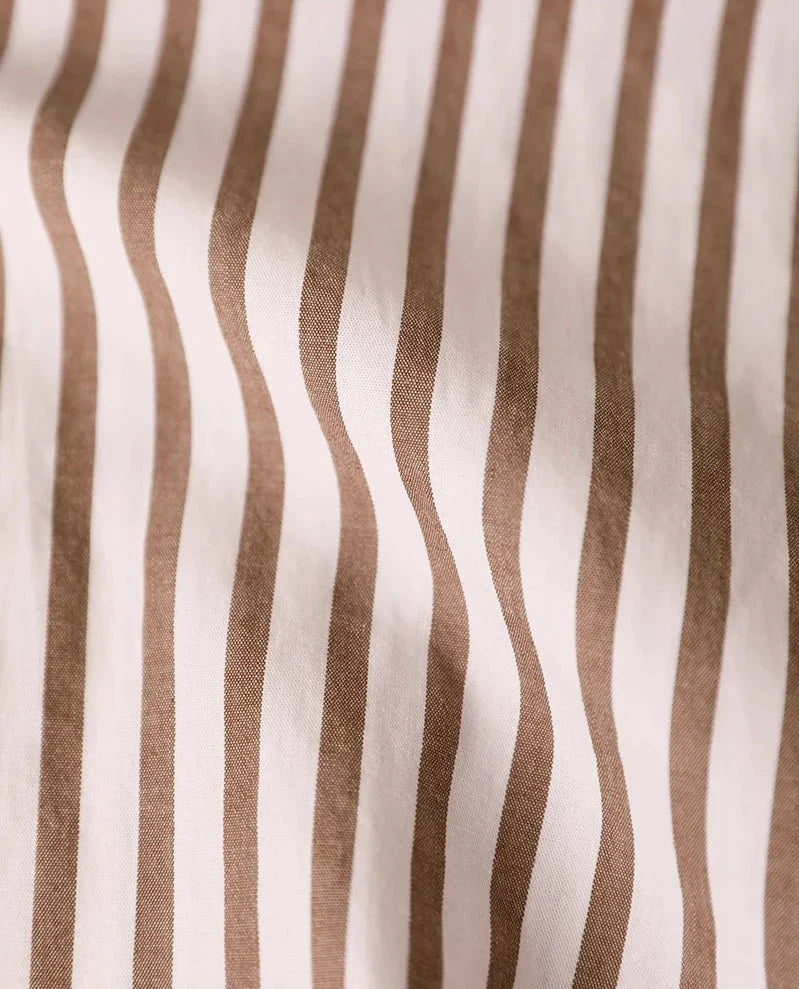 Chemise italienne rayée en coton pour le bureau