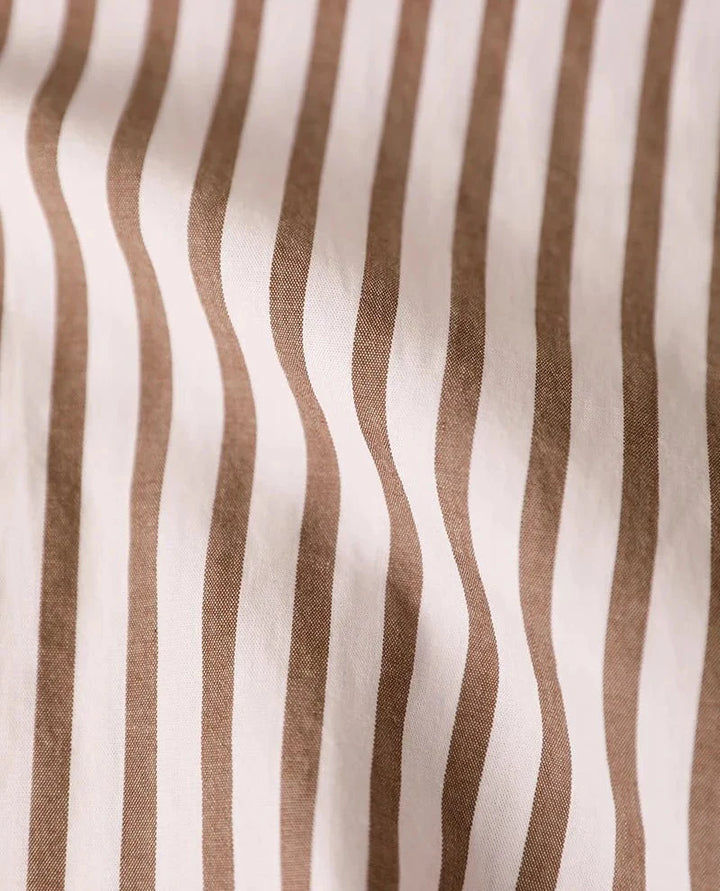 Chemise italienne rayée en coton pour le bureau