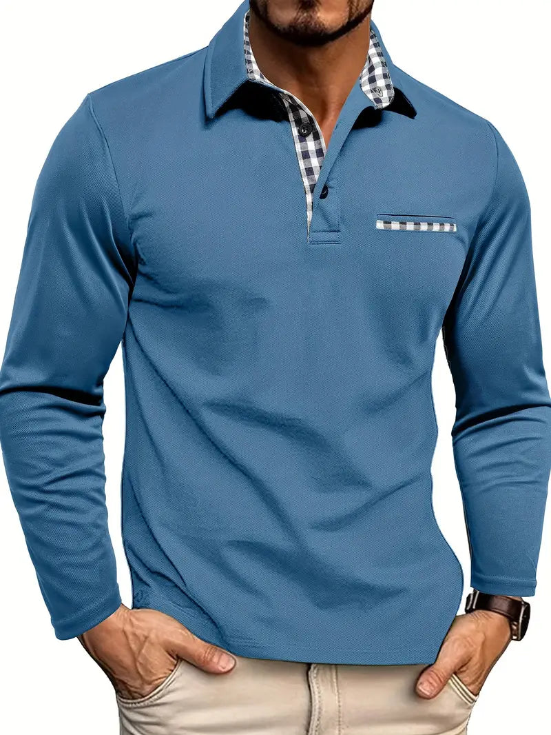 Polo Homme à Manches Longues – Élégance, Confort et Style Assuré