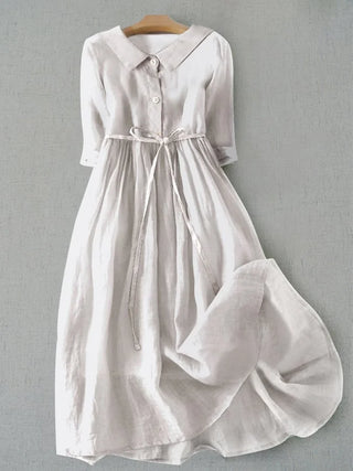Lux - Robe élégante à manches demi-longues avec lacets à la taille