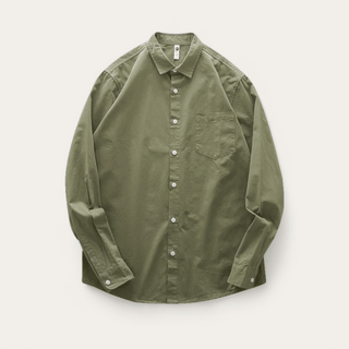 Chemise en coton à col à revers