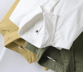 Chemise en coton à col à revers