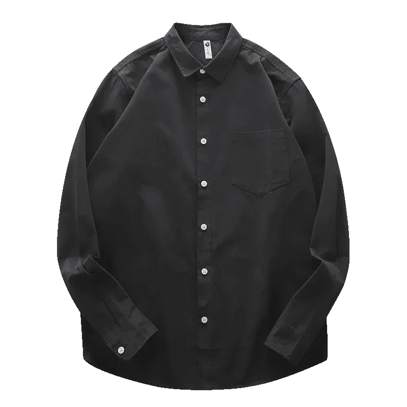 Chemise en coton à col à revers