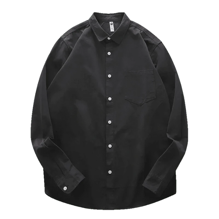 Chemise en coton à col à revers