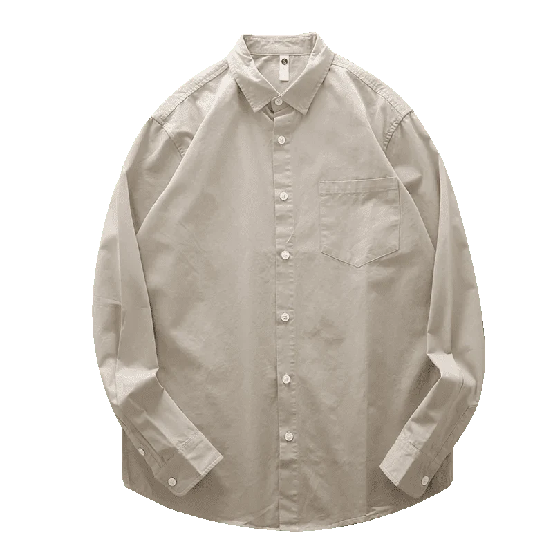 Chemise en coton à col à revers