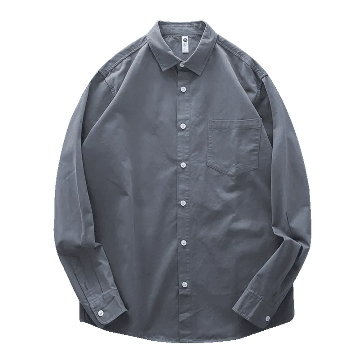 Chemise en coton à col à revers