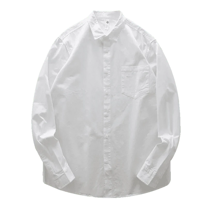 Chemise en coton à col à revers