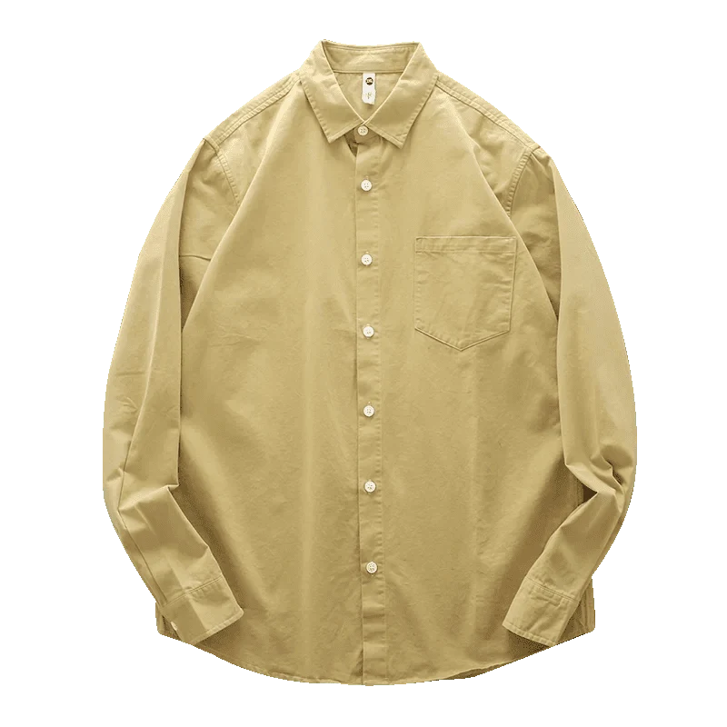 Chemise en coton à col à revers