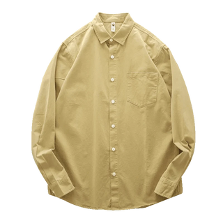 Chemise en coton à col à revers