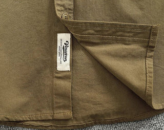 Chemise en coton à col officier