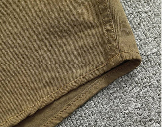 Chemise en coton à col officier