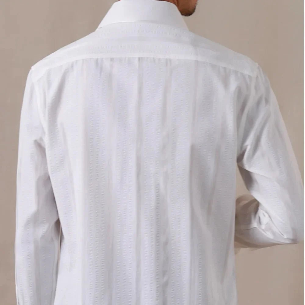 Chemise business slim fit à rayures verticales