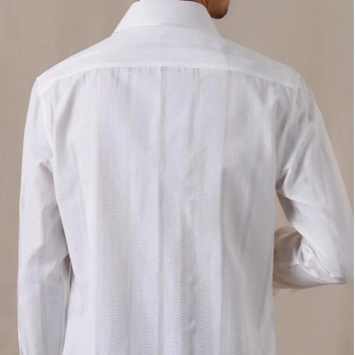 Chemise business slim fit à rayures verticales