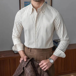 Chemise rayée à manches longues