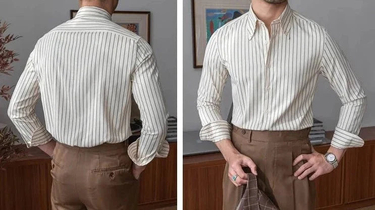 Chemise rayée à manches longues