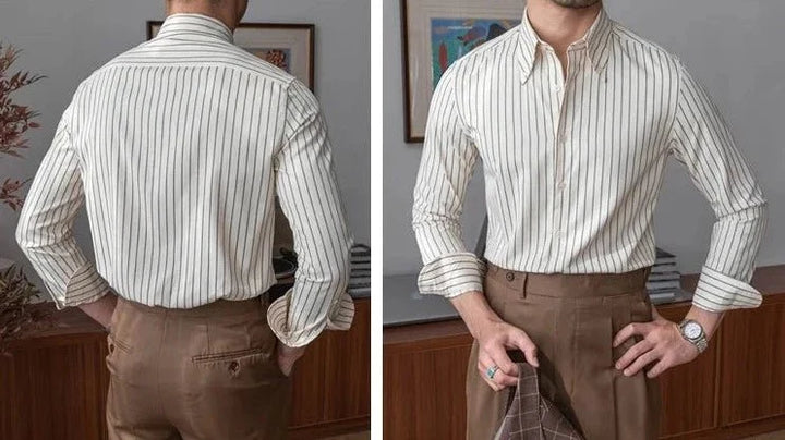 Chemise rayée à manches longues