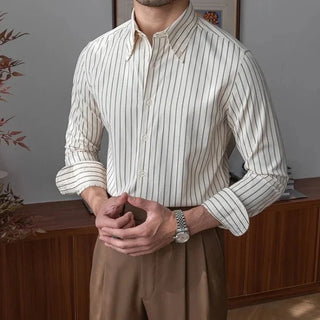Chemise rayée à manches longues