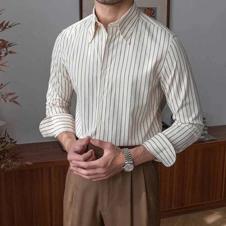 Chemise rayée à manches longues