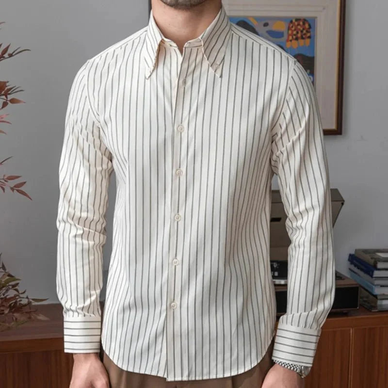 Chemise rayée à manches longues