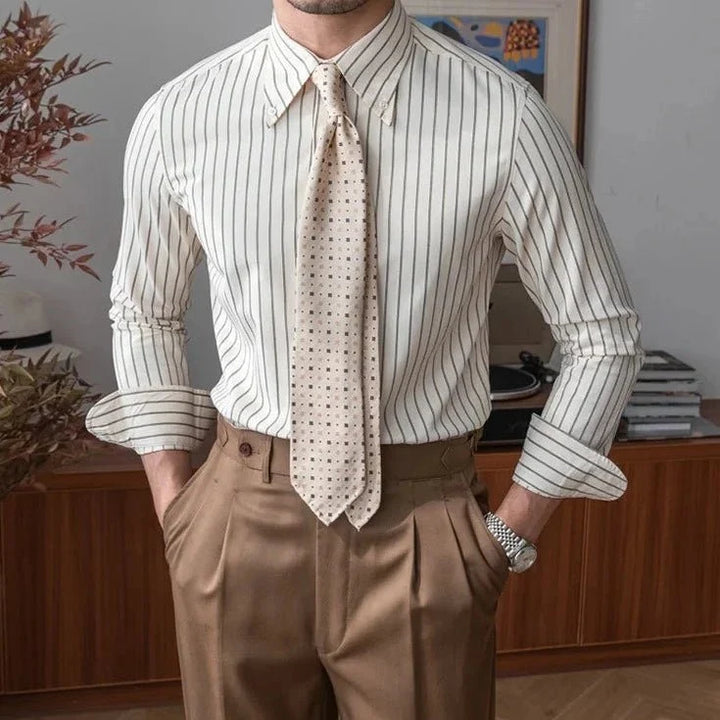 Chemise rayée à manches longues