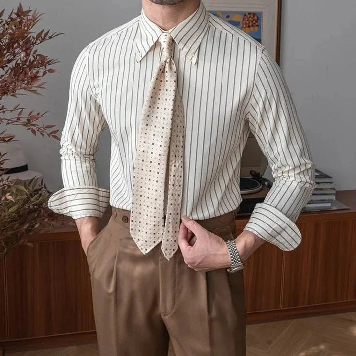 Chemise rayée à manches longues