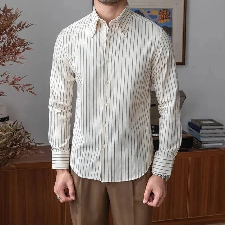 Chemise rayée à manches longues