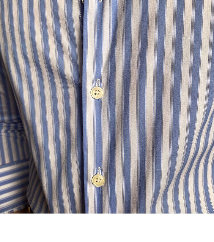 Chemise italienne bleue à rayures