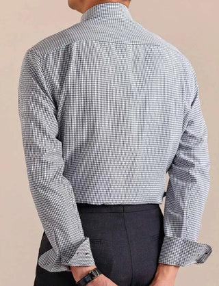 Chemise italienne boutonnée à carreaux