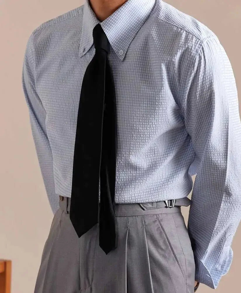 Chemise italienne boutonnée à carreaux
