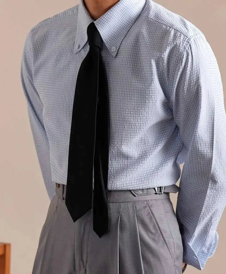 Chemise italienne boutonnée à carreaux
