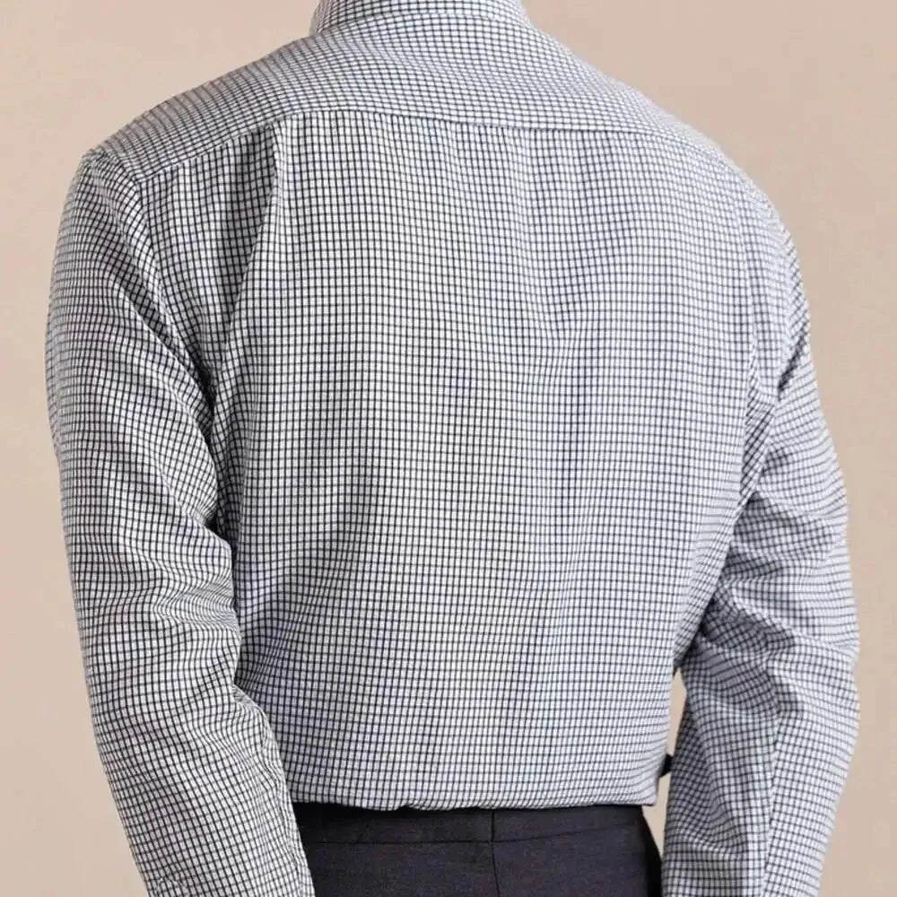 Chemise italienne boutonnée à carreaux