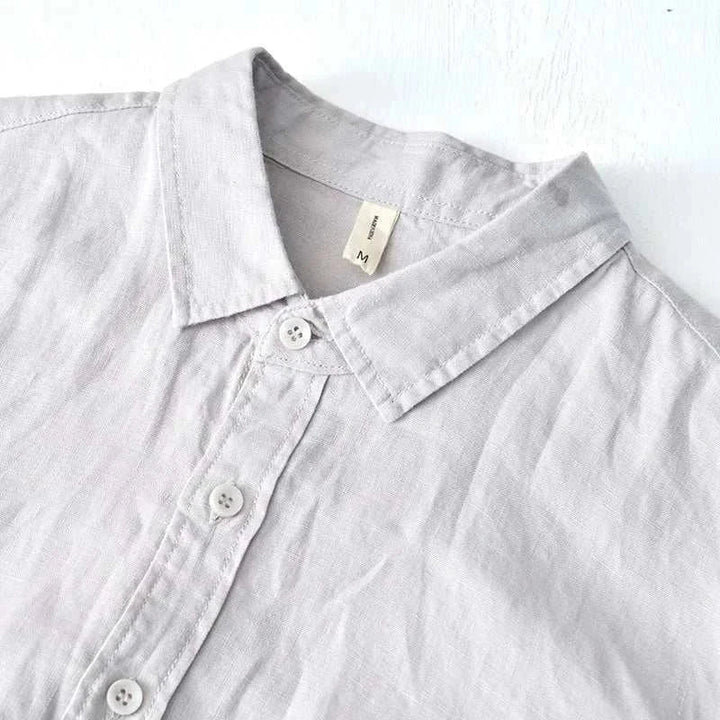 Chemise italienne en pur lin à manches longues