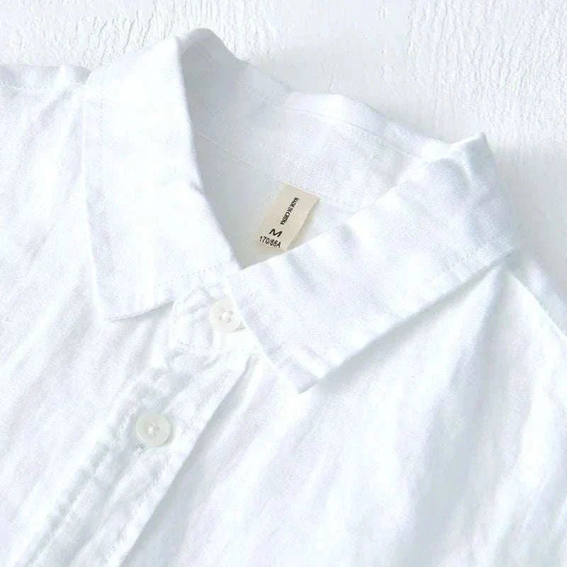 Chemise italienne en pur lin à manches longues