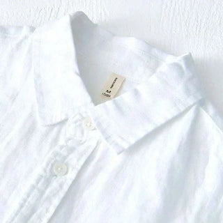 Chemise italienne en pur lin à manches longues