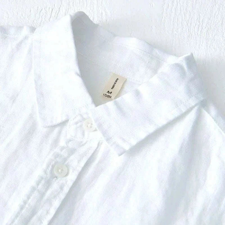 Chemise italienne en pur lin à manches longues