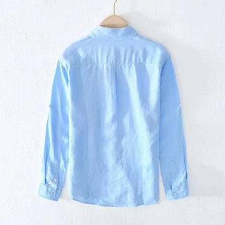 Chemise italienne en pur lin à manches longues