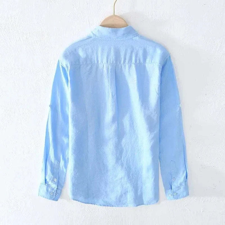 Chemise italienne en pur lin à manches longues
