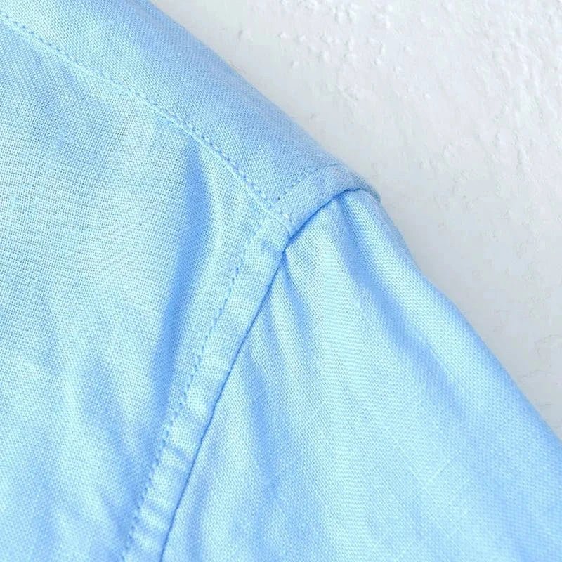 Chemise italienne en pur lin à manches longues