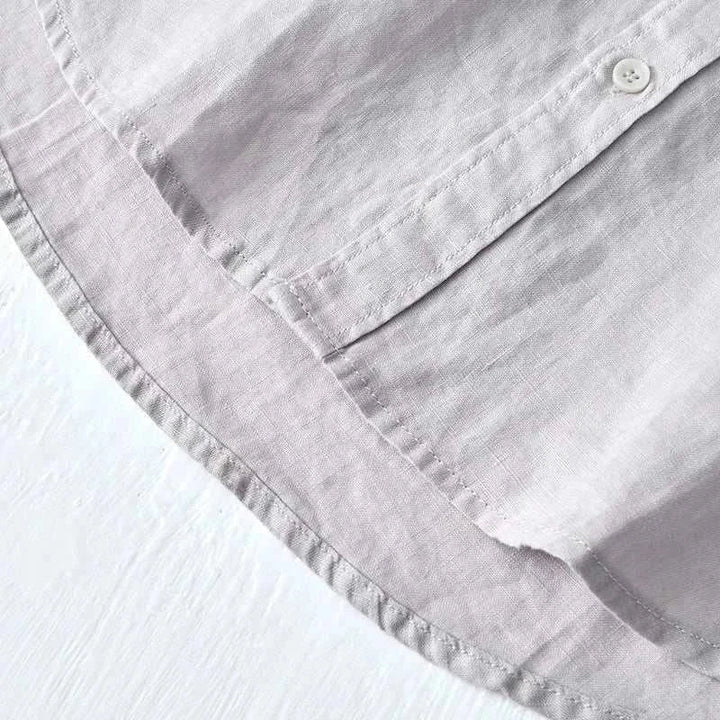 Chemise italienne en pur lin à manches longues