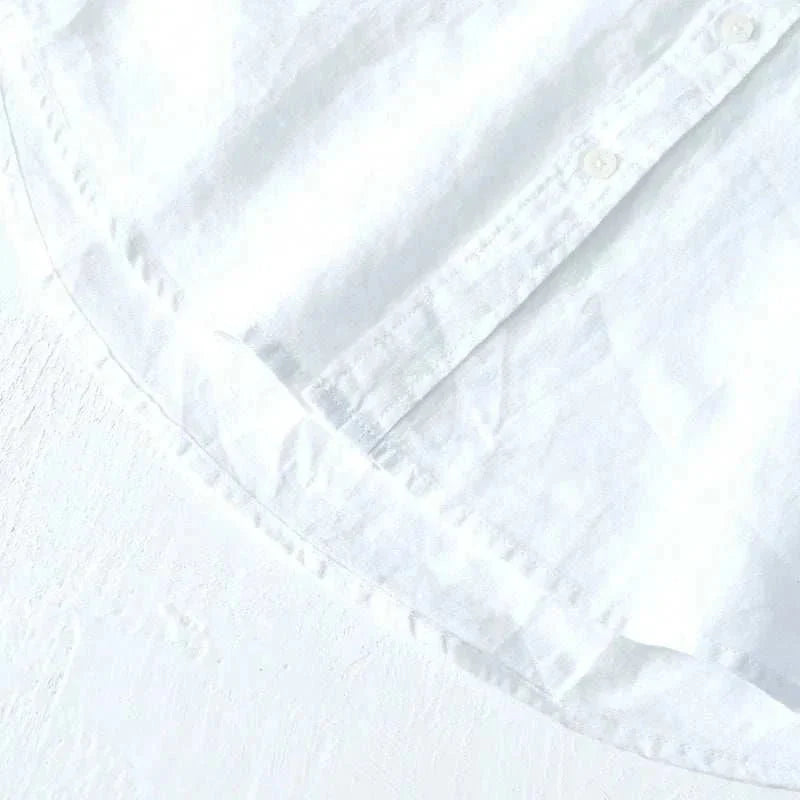 Chemise italienne en pur lin à manches longues