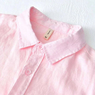 Chemise italienne en pur lin à manches longues