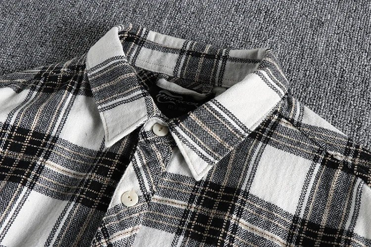 Chemise japonaise d’automne à carreaux