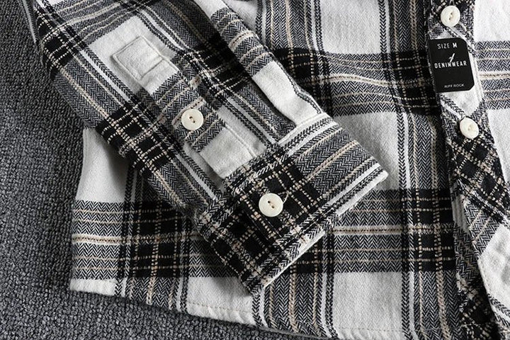 Chemise japonaise d’automne à carreaux