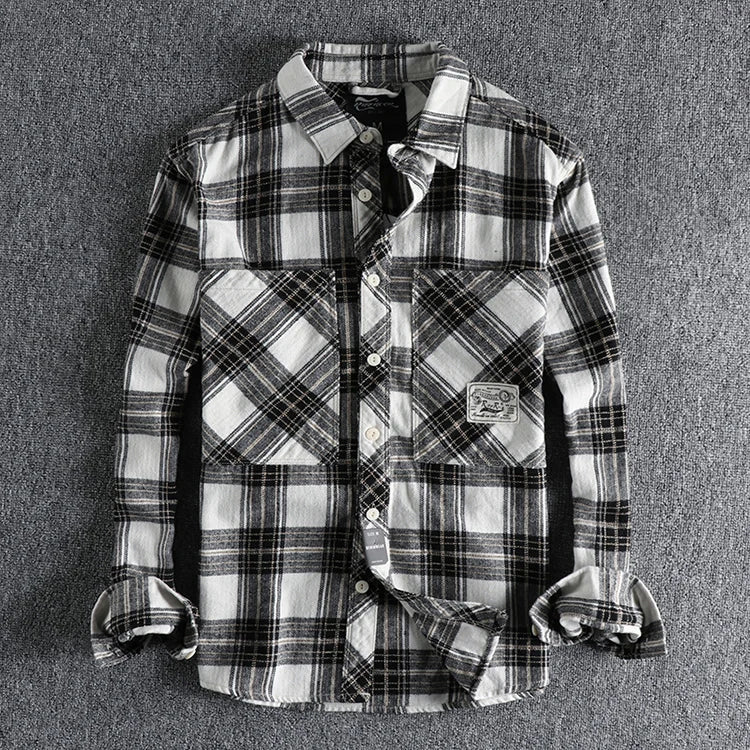 Chemise japonaise d’automne à carreaux