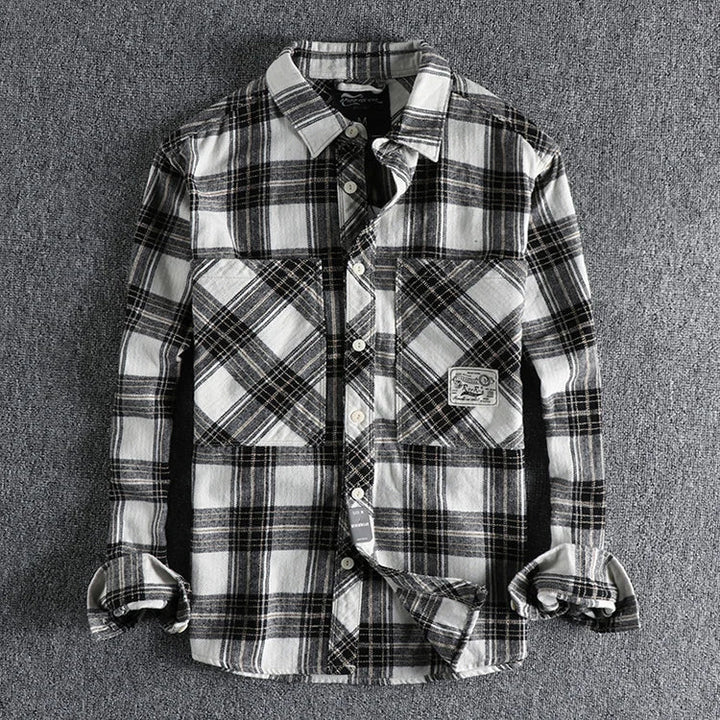 Chemise japonaise d’automne à carreaux
