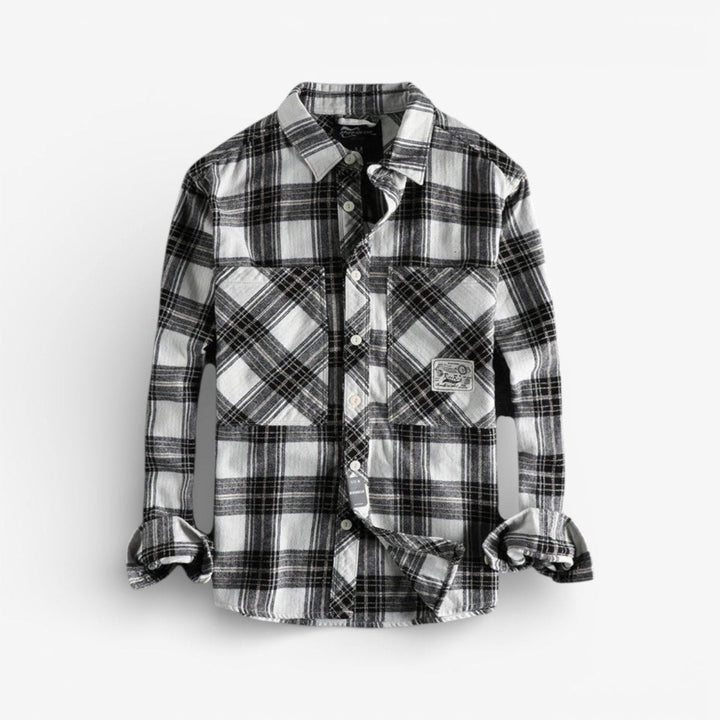 Chemise japonaise d’automne à carreaux
